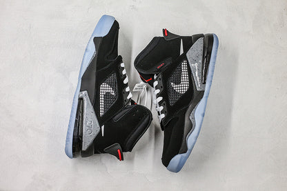 Nike Air Jordan Mars 270 Black Silver Fire Red Metallic Sneakers