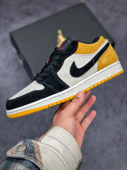 Nike Air Jordan 1 Low Sail University Gold Sneakers