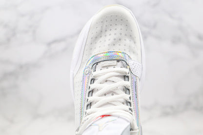 Nike Air Jordan 34 XXXIV Flight GS Unite White Metallic Sneakers