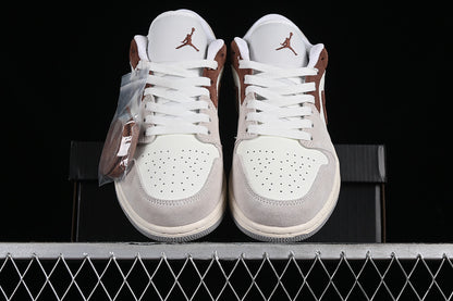Nike Air Jordan 1 Low Brown Grey White Sneakers