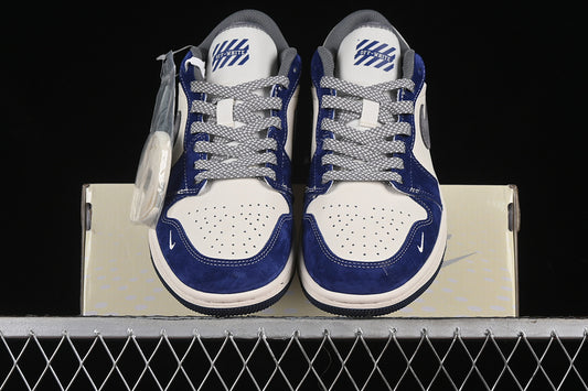 Nike Air Jordan 1 Low Off-White White Blue Grey Sneakers