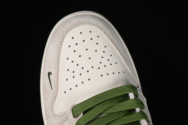 Nike Air Jordan 1 Low Off-White Green Sole Coconut Milk White Sneakers