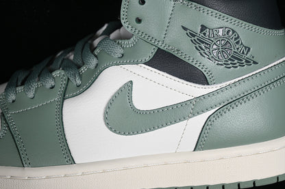 Nike Air Jordan 1 Mid Anthracite Jade Smoke Sail Legend Sneakers