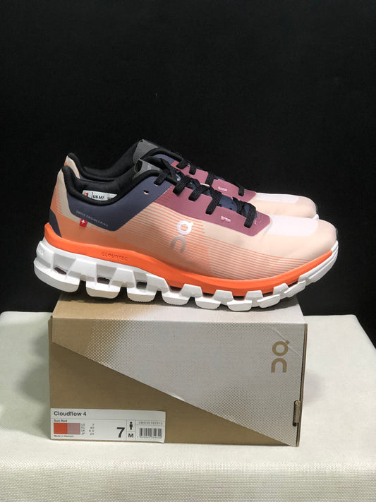 On Running Cloudflow 4 Shock-Absorbing And Wear-Resistant Running Shoes Quartz/Flame