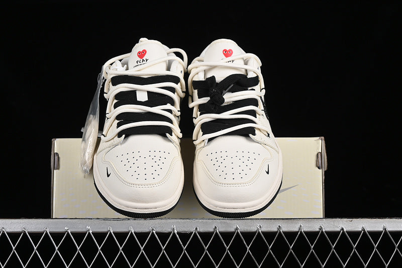 Nike Air Jordan 1 Low PLAY White Black Sneakers