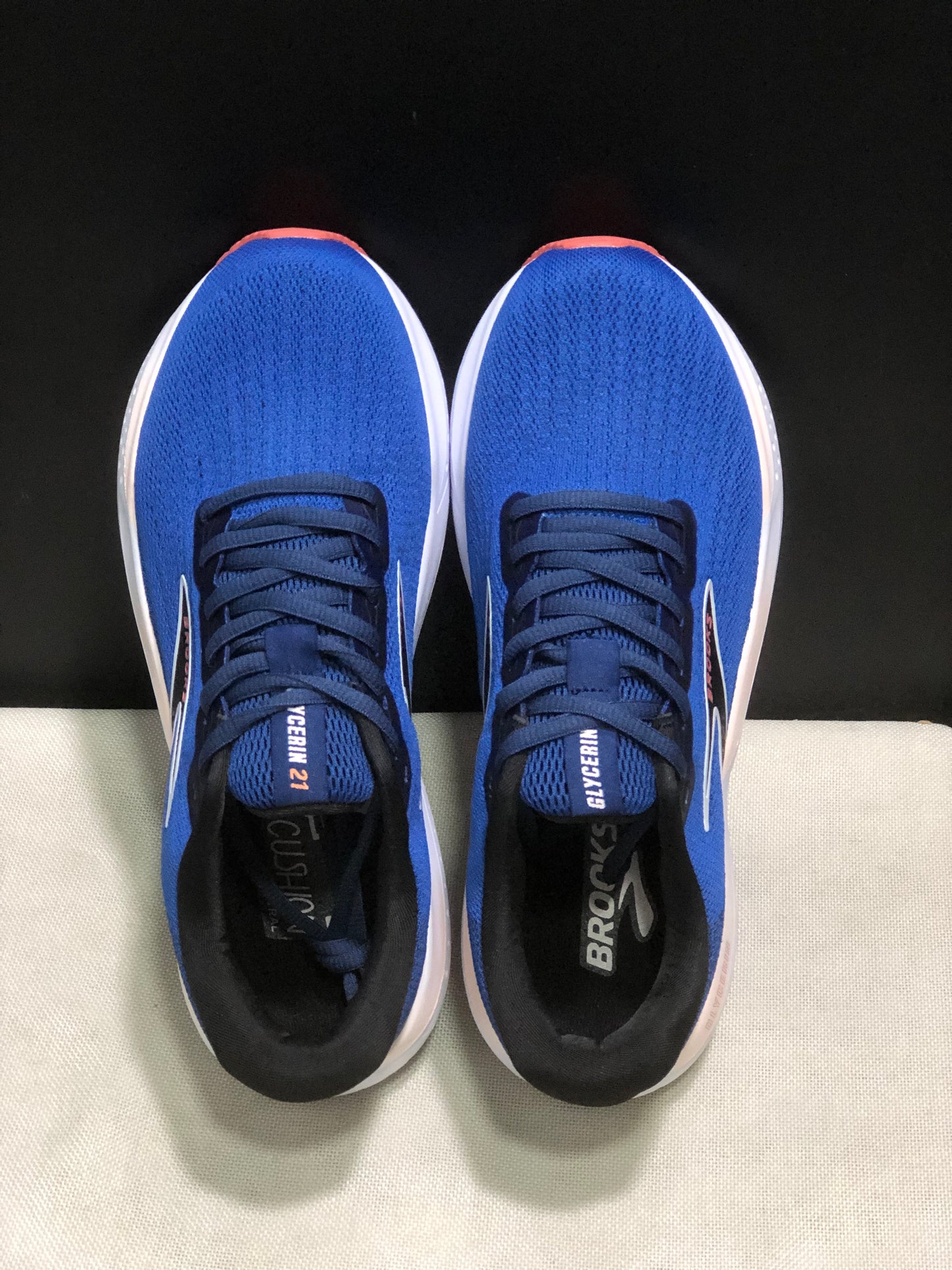 Brooks Glycerin 21 Low-top Casual Running Shoes Blue/Pink