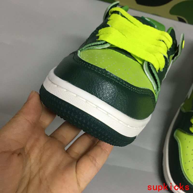 A Bathing Ape Bape SK8 Sta Green White 1J30291024