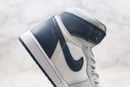 Nike Air Jordan 1 Retro Gray Navy Sneakers