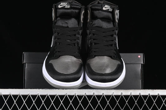 Nike Air Jordan 1 High OG Satin Shadow Black Medium Grey Sneakers