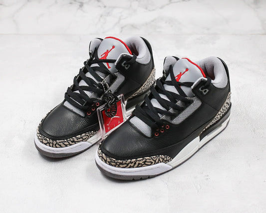 Nike Air Jordan 3 Retro OG Mid Black Cement Sneakers