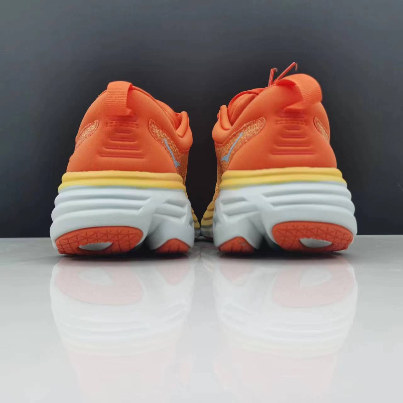 Hoka One One Bondi 8 Orange/Yellow Breathable Low-top Running Shoes Sneakers