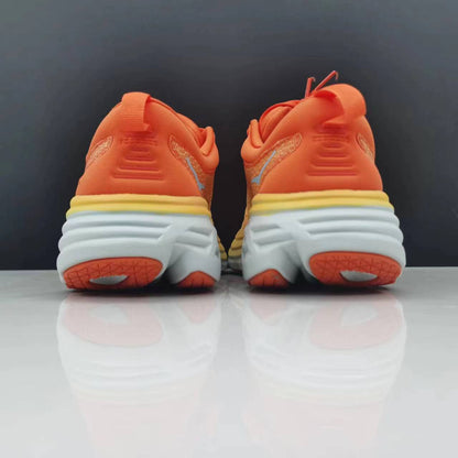 Hoka One One Bondi 8 Orange/Yellow Breathable Low-top Running Shoes Sneakers
