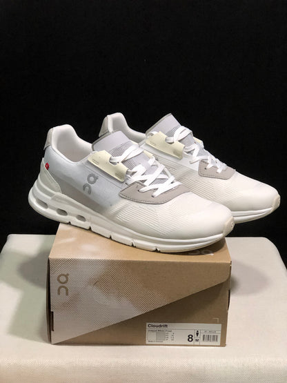 On Running Cloudrift Comfortable And Versatile Sports Casual Shoes Light Grey/Ivory White