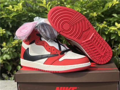 Nike Air Jordan 1 Retro High OG Travis Scott Red Sneakers
