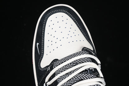 Nike Air Jordan 1 Low Black White Red Sneakers
