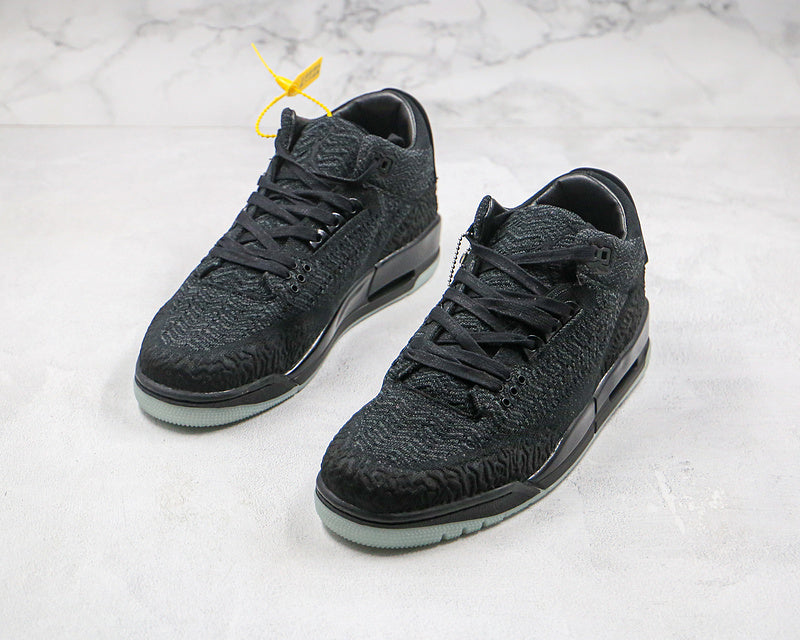 Nike Air Jordan 3 Retro Flyknit Black Gray Sneakers