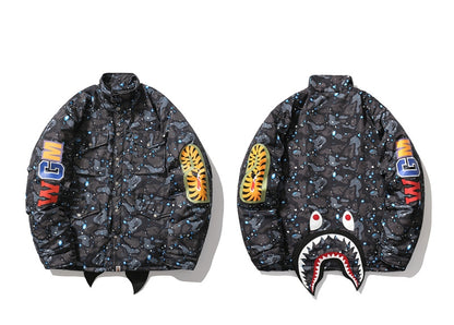 A Bathing Ape Big Shark Head Star Padded Jacket