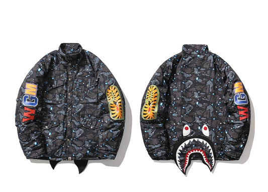 A Bathing Ape Big Shark Head Star Padded Jacket
