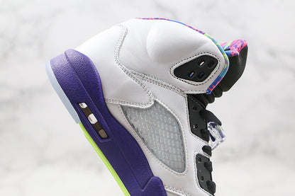 Nike Air Jordan 5 Retro Alternate Bel-Air White Purple Green Sneakers