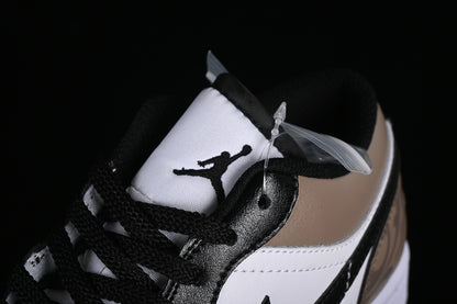 Nike Air Jordan 1 Low White Black Brown Sneakers