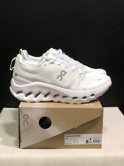 On Running Cloudsurfer Trail Waterproof Comfortable And Breathable Running Shoes White