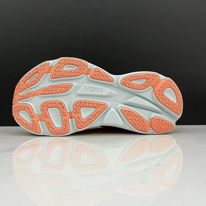 Hoka One One Bondi 8 Breathable Low-top Running Shoes Sneakers Orange/Yellow