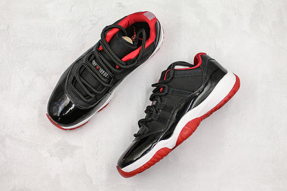 Nike Air Jordan 11 Retro Low-Top Bred Black Sneakers
