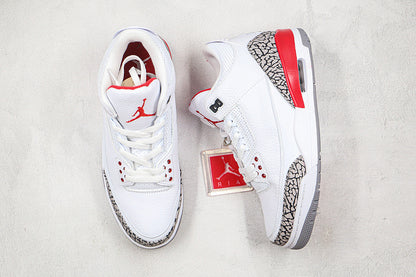 Nike Air Jordan 3 Retro Katrina Hall of Fame 2018 White Red Sneakers