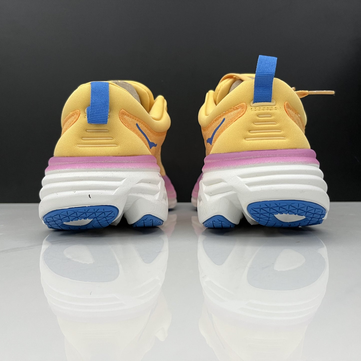 Hoka One One Bondi 8 Breathable Low-top Running Shoes Sneakers Yellow