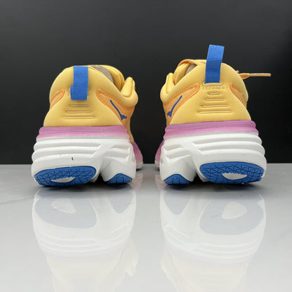 Hoka One One Bondi 8 Breathable Low-top Running Shoes Sneakers Yellow