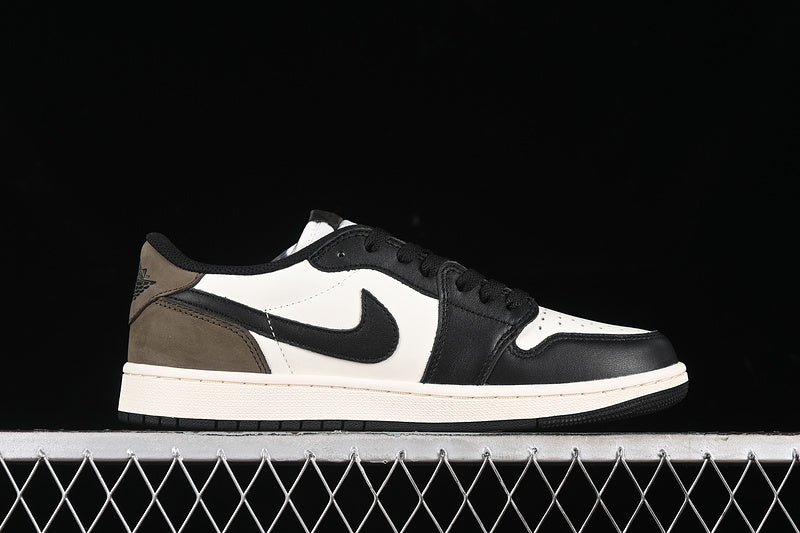Nike Air Jordan 1 Low Mocha Black White Palomino Sneakers