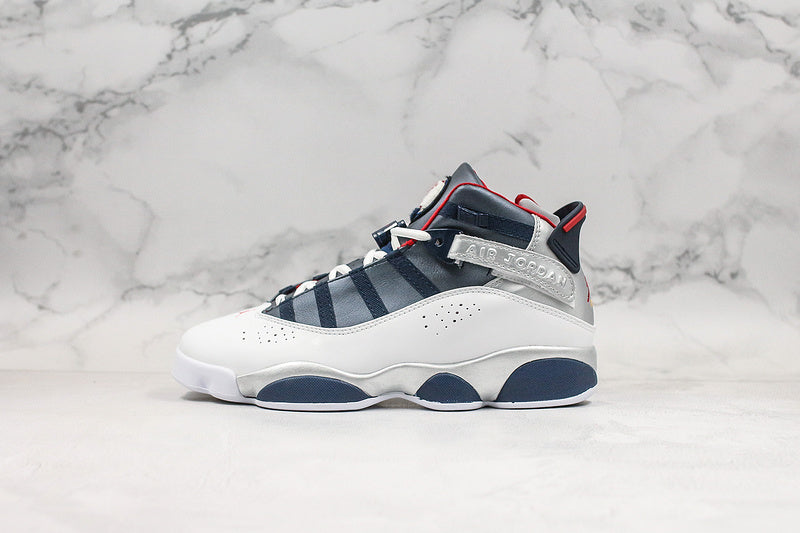 Nike Air Jordan 6 Retro Rings White Gray Navy Sneakers