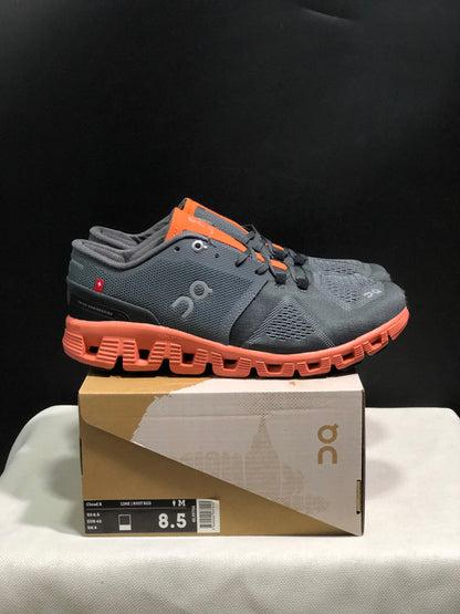 On Running Cloud X Lightweight Running Shoes Lime/Rust Red