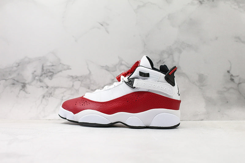 Nike Air Jordan 6 Rings White University Red Sneakers