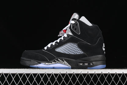 Nike Air Jordan 5 Retro Metallic Silver Black Sneakers