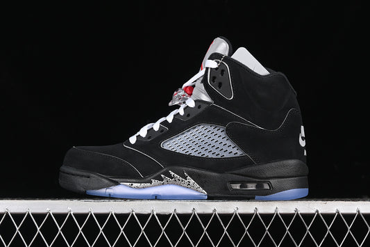 Nike Air Jordan 5 Retro Metallic Silver Black Sneakers
