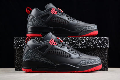 Nike Air Jordan Spizike Low Bred Black Gym Red Cool Grey Sail Sneakers