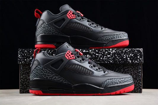 Nike Air Jordan Spizike Low Bred Black Gym Red Cool Grey Sail Sneakers
