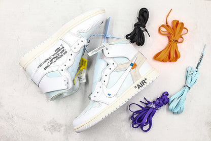Nike Air Jordan 1 Retro Off-White GS High White Sneakers