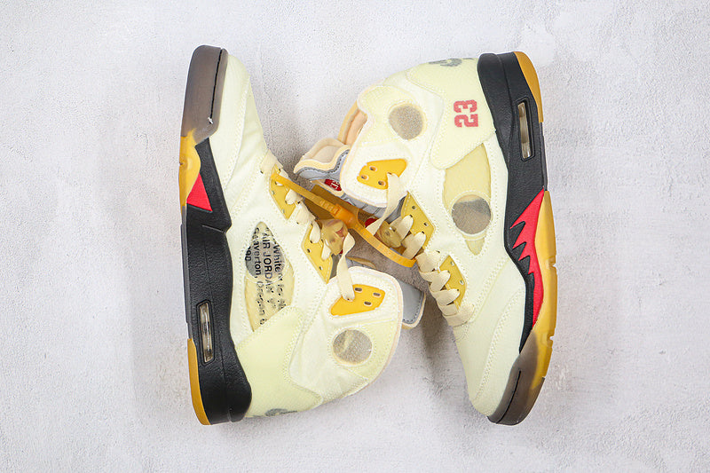 Nike Air Jordan 5 Retro Off-White Mid Sail Sneakers