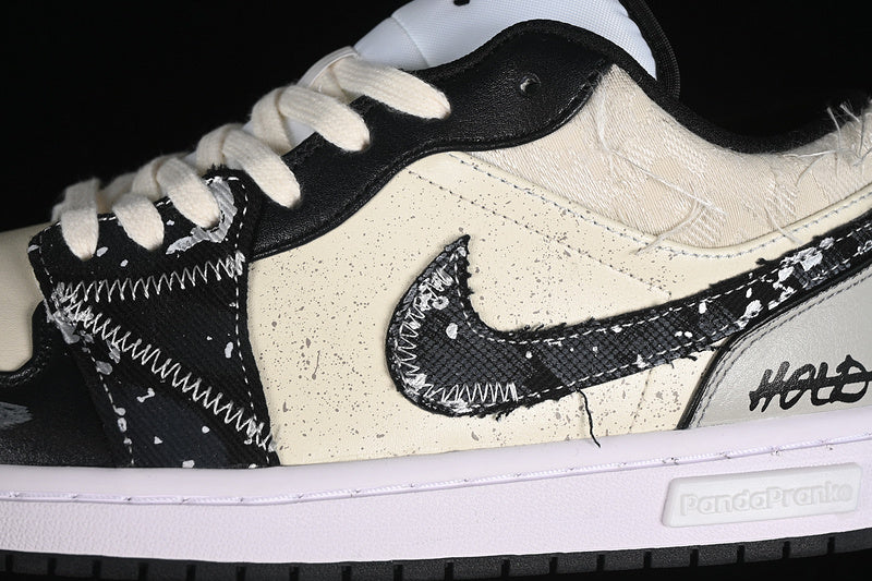 Nike Air Jordan 1 Low Black White Grey Sneakers