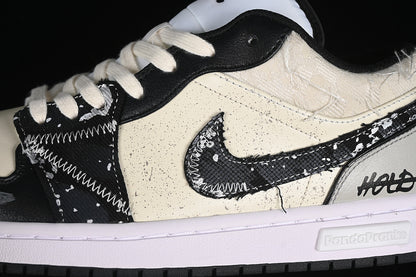 Nike Air Jordan 1 Low Black White Grey Sneakers