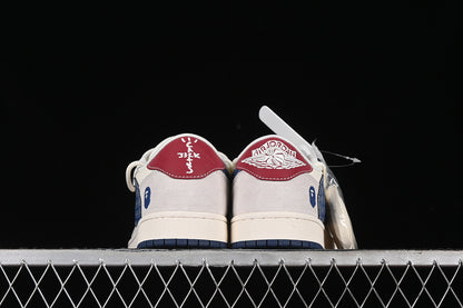 Nike Air Jordan 1 Low Travis Scott Fragment Design BAPE White Grey Blue Red Multicolour Sneakers