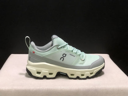 On Running Cloudrock Low WP Hiking Outdoor Shoes Mint/Green