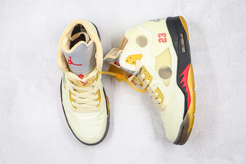 Nike Air Jordan 5 Retro Off-White Mid Sail Sneakers