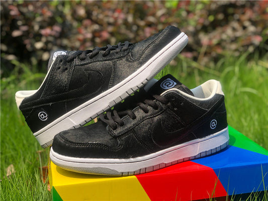 Nike SB Dunk Low Medicom Toy 2020 Pony Hair Black Sneakers