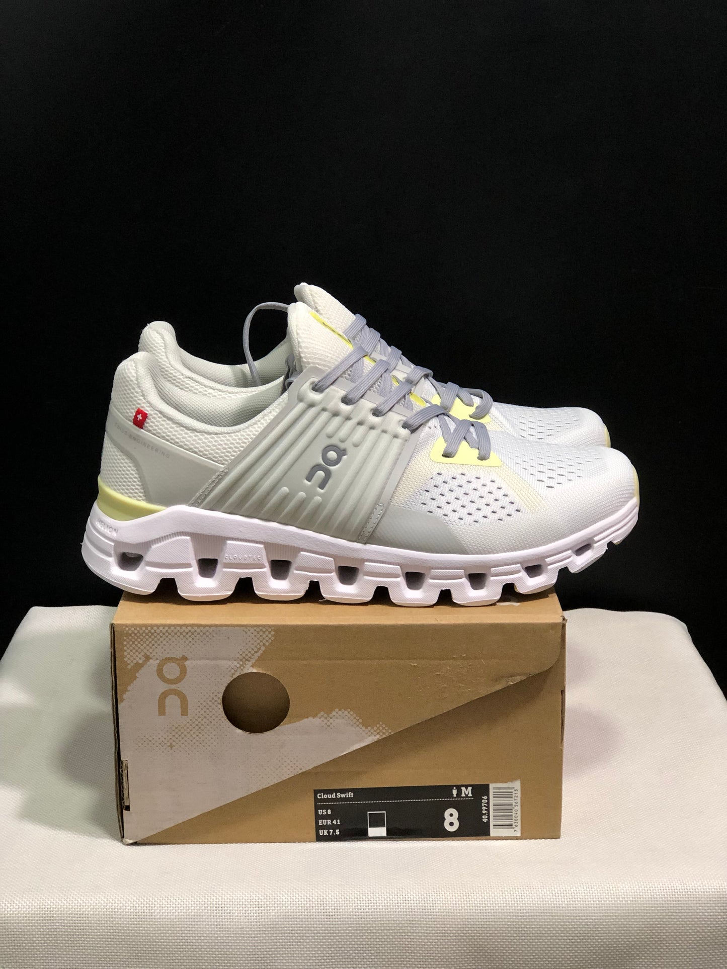On Running Cloudswift Cushioning Running Shoes Ivory White/Milky Yellow
