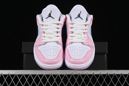 Nike Air Jordan 1 Low Se White Pink Foam Glacier Blue Sneakers