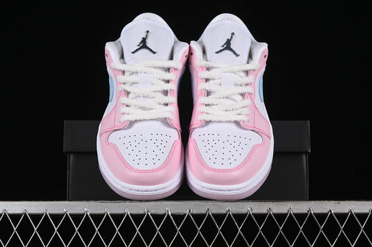 Nike Air Jordan 1 Low Se White Pink Foam Glacier Blue Sneakers