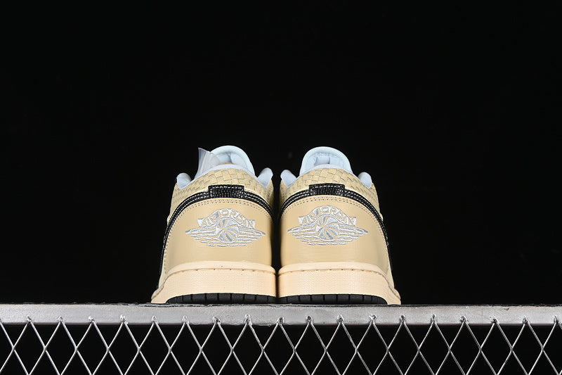 Nike Air Jordan 1 Low Blue Muslin Coconut Milk Black Sneakers